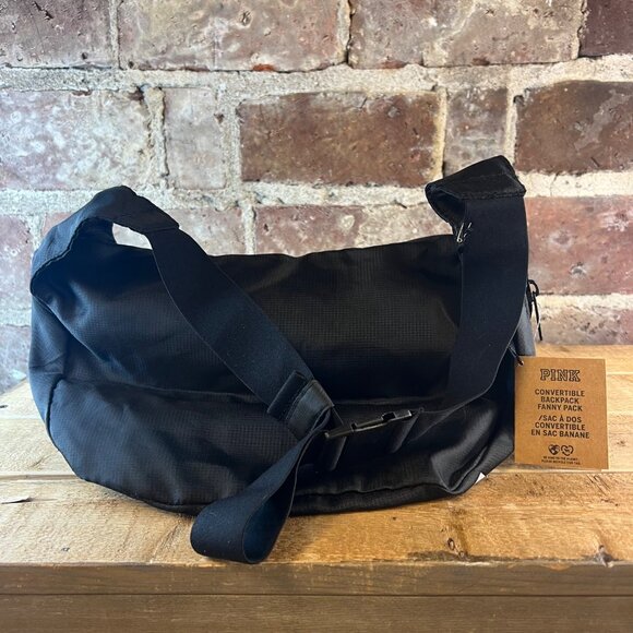 NWT PINK Victoria's Secret Convertible Backpack/Fanny Pack Combo Campus Duffel - Picture 5 of 8